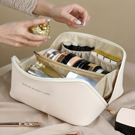 Portable Large-capacity Cosmetic Bag, Simple Toiletry Wash Bag Fo Travel, Lightweight Makeup Bag