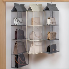 Hanging Handbag Purse Organizer, Dust-proof Purse Bag Storage Holder For Wardrobe Closet