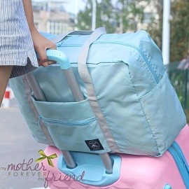 Simple Portable Luggage Handbag, Zipper Foldable Duffle Bag, Simple Overnight Bag