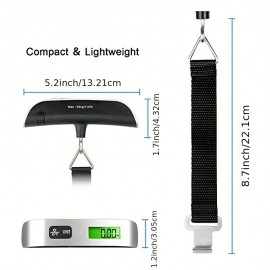 Portable Scale Digital LCD Display 110lb/50kg Electronic Luggage Hanging Suitcase Travel Weighs