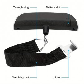 Portable Scale Digital LCD Display 110lb/50kg Electronic Luggage Hanging Suitcase Travel Weighs