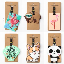 Travel Accessories Luggage Tag Creative  Fashion Style Silicon Portable Travel Label  ID Addres Holder