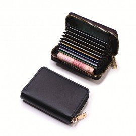 Women's Minimalist Wallet, Zipper Around Coin Purse, Portable Short Clutch Purse