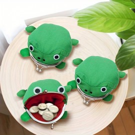 Ladies Frog Wallet, Anime Cartoon Wallet, Coin Purse, Flannel Wallet