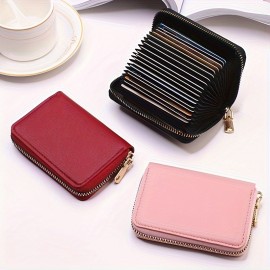 Business Card Holder Wallet Women/ Black/pink/blue/red Bank/ID/ Card Holder 20 Bits Card Wallet Case