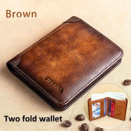 Brown Two Fold Wallet -$78.00