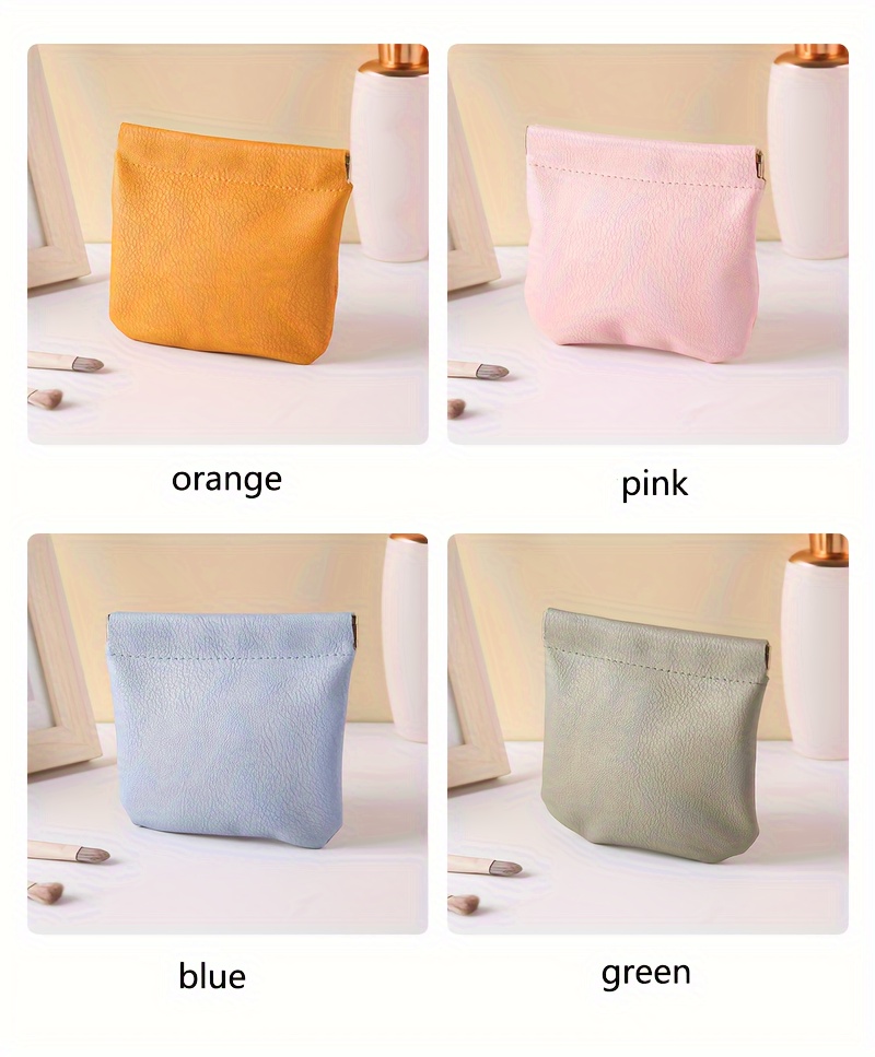 bag, mini solid color carry on storage bag versatile self closing pouch lightweight coin purse lipstick bag details 6