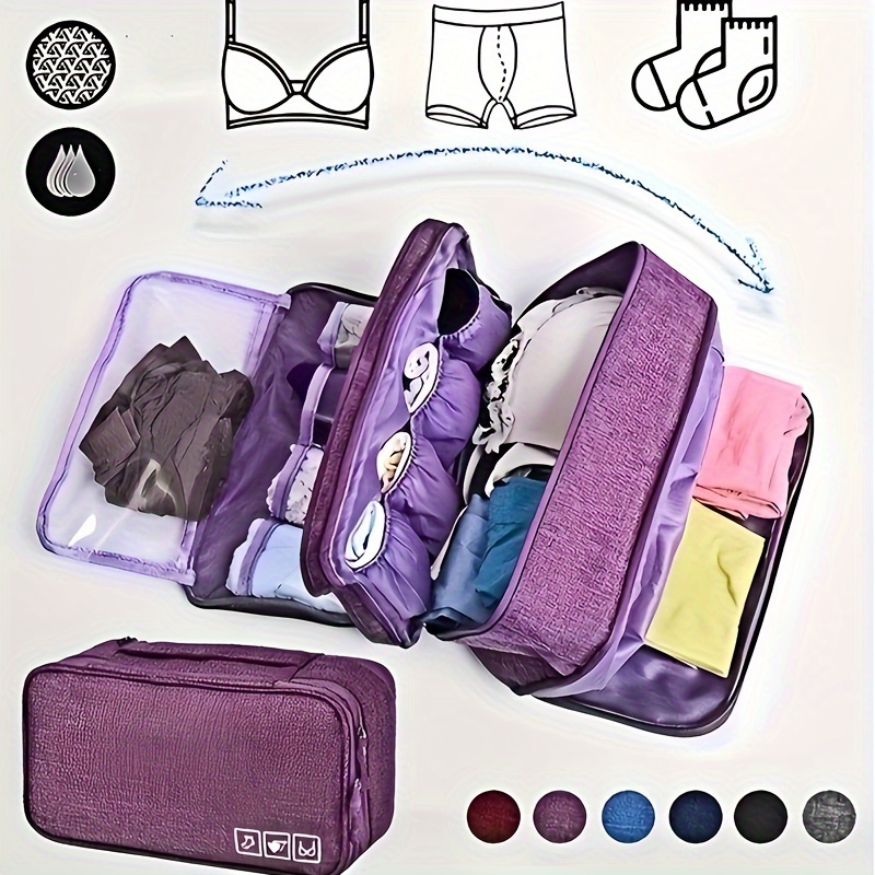 travel portable storage bag lightweight zipper organizer versatile storage bag for underwear details 1