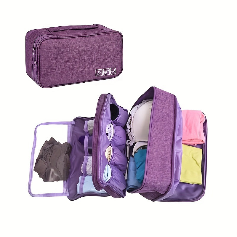 travel portable storage bag lightweight zipper organizer versatile storage bag for underwear details 4