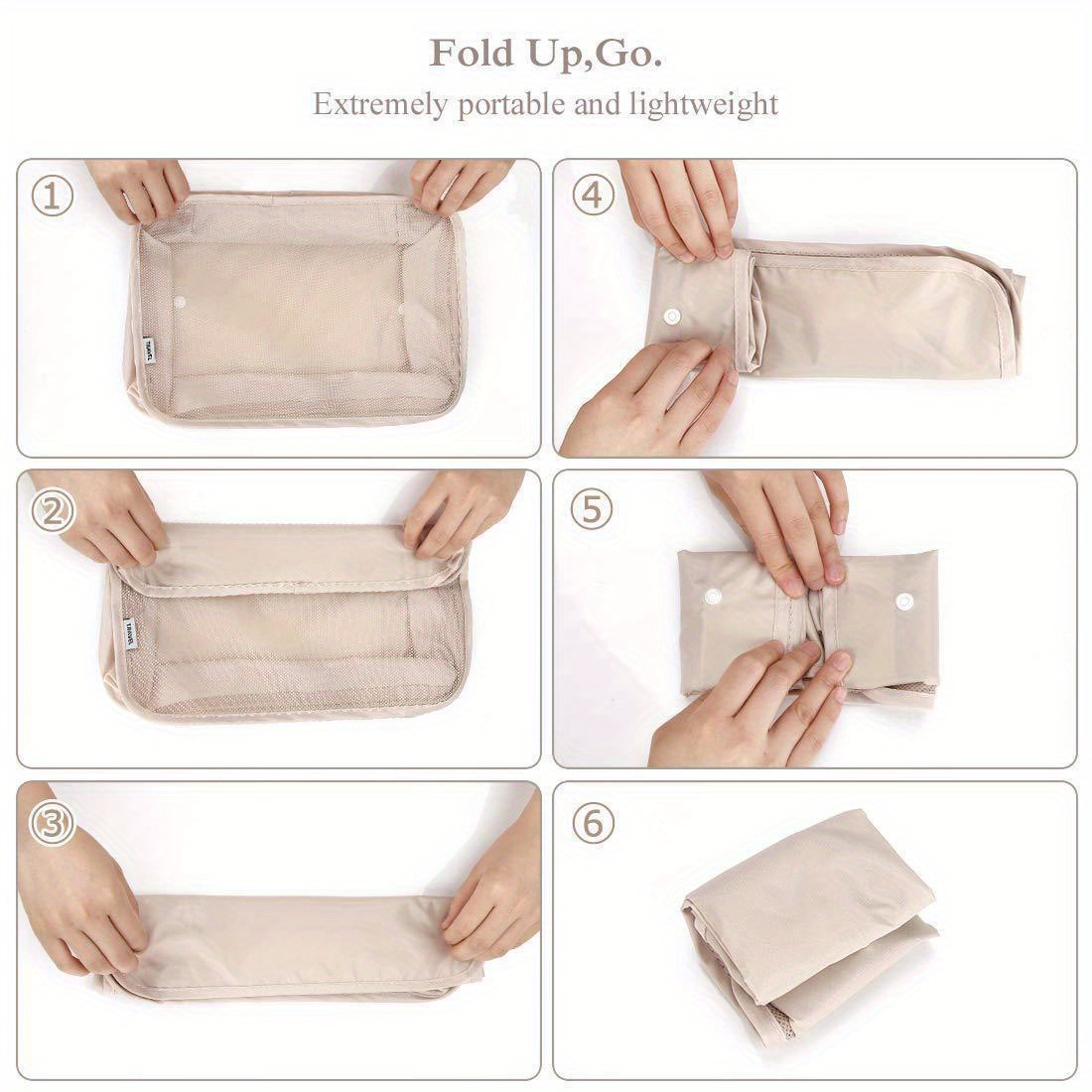 8pcs luggage packing organizer set lightweight handheld packing cubes clothing underwear shoes storage bag details 6