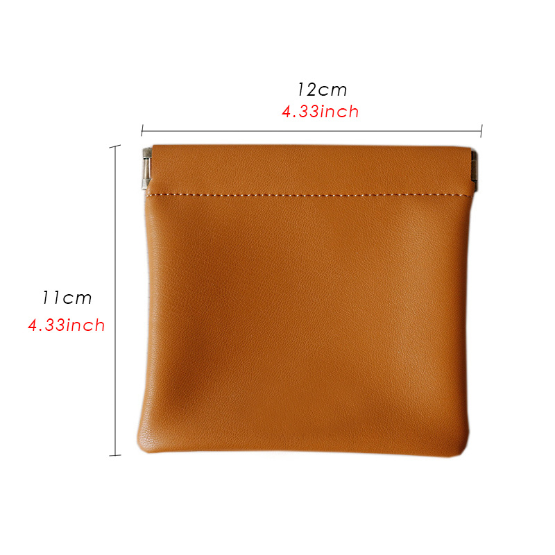 mini solid color coin purse portable storage organizer travel makeup organizer details 8