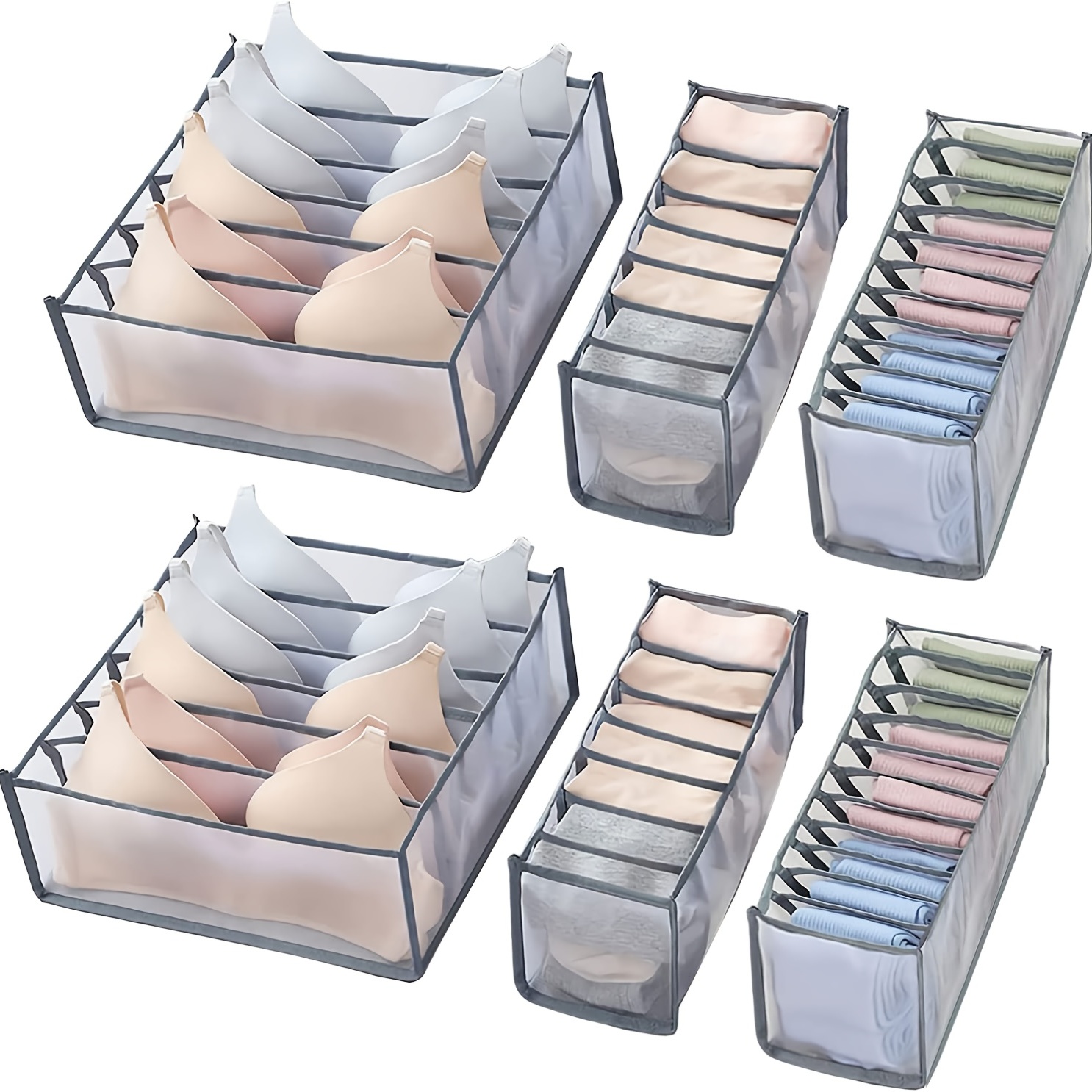 bra panty organizer foldable underwear storage box drawer closet storage divider for tie lingerie socks details 1