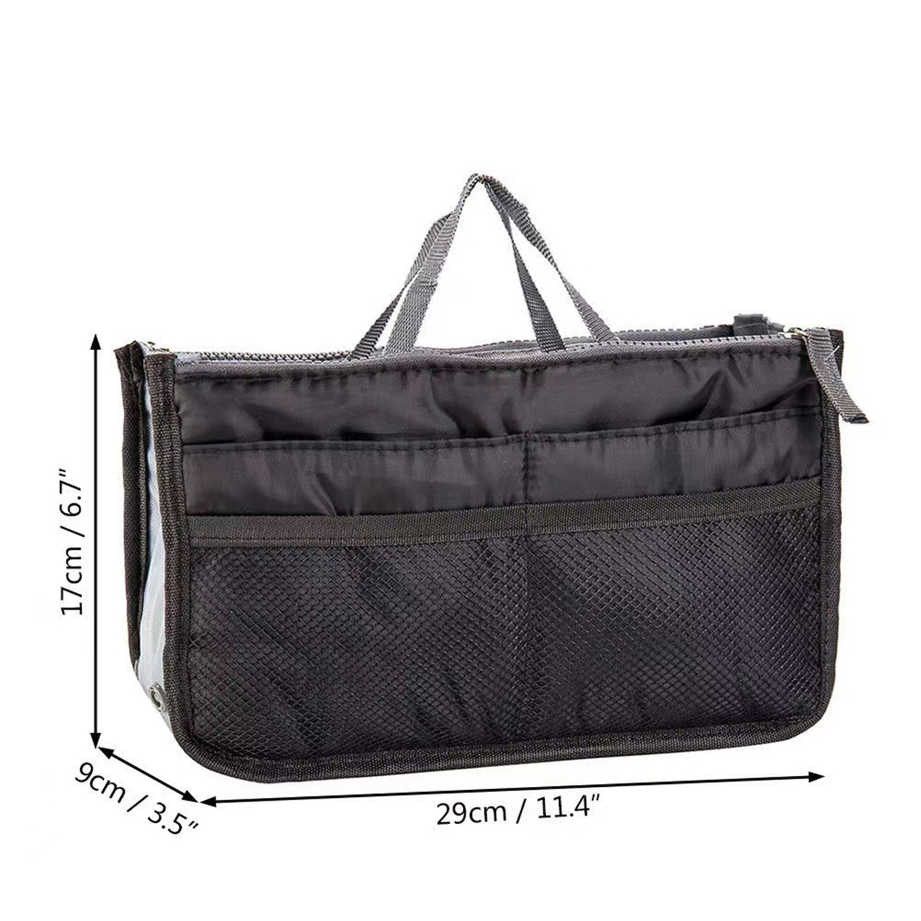 purse insert storage bag versatile travel organizer bag insert cosmetic bag with multi pockets details 2