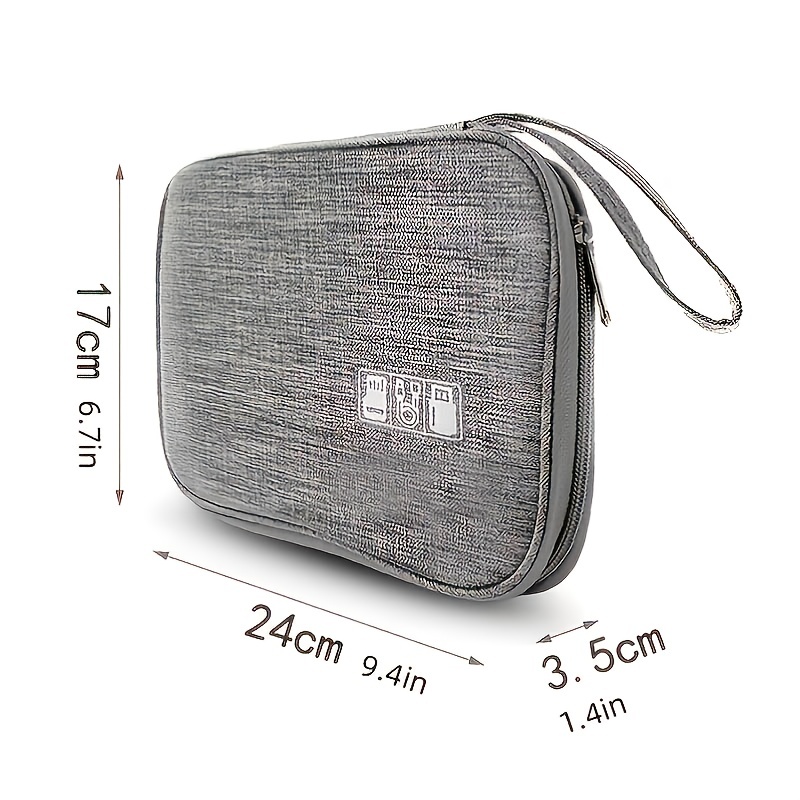 multifunctional data cable storage bag portable large capacity organizer bag details 2