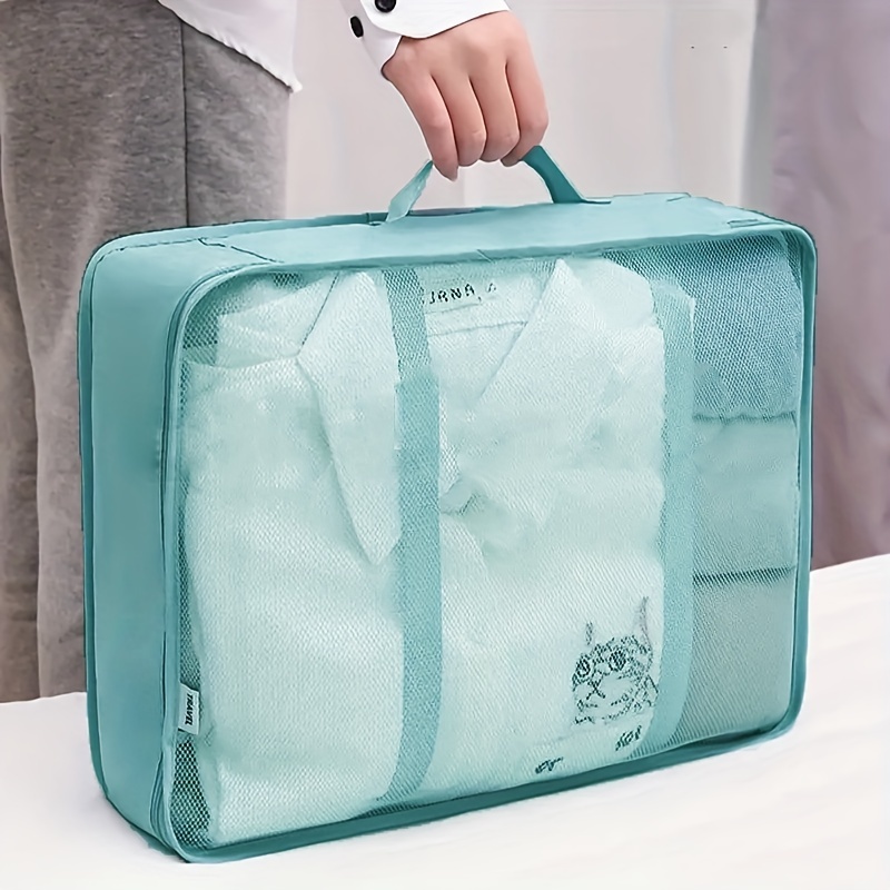 7pcs travel storage bag set suitcase packing organizer portable luggage pouch for underwear clothing shoes sorting bags details 4