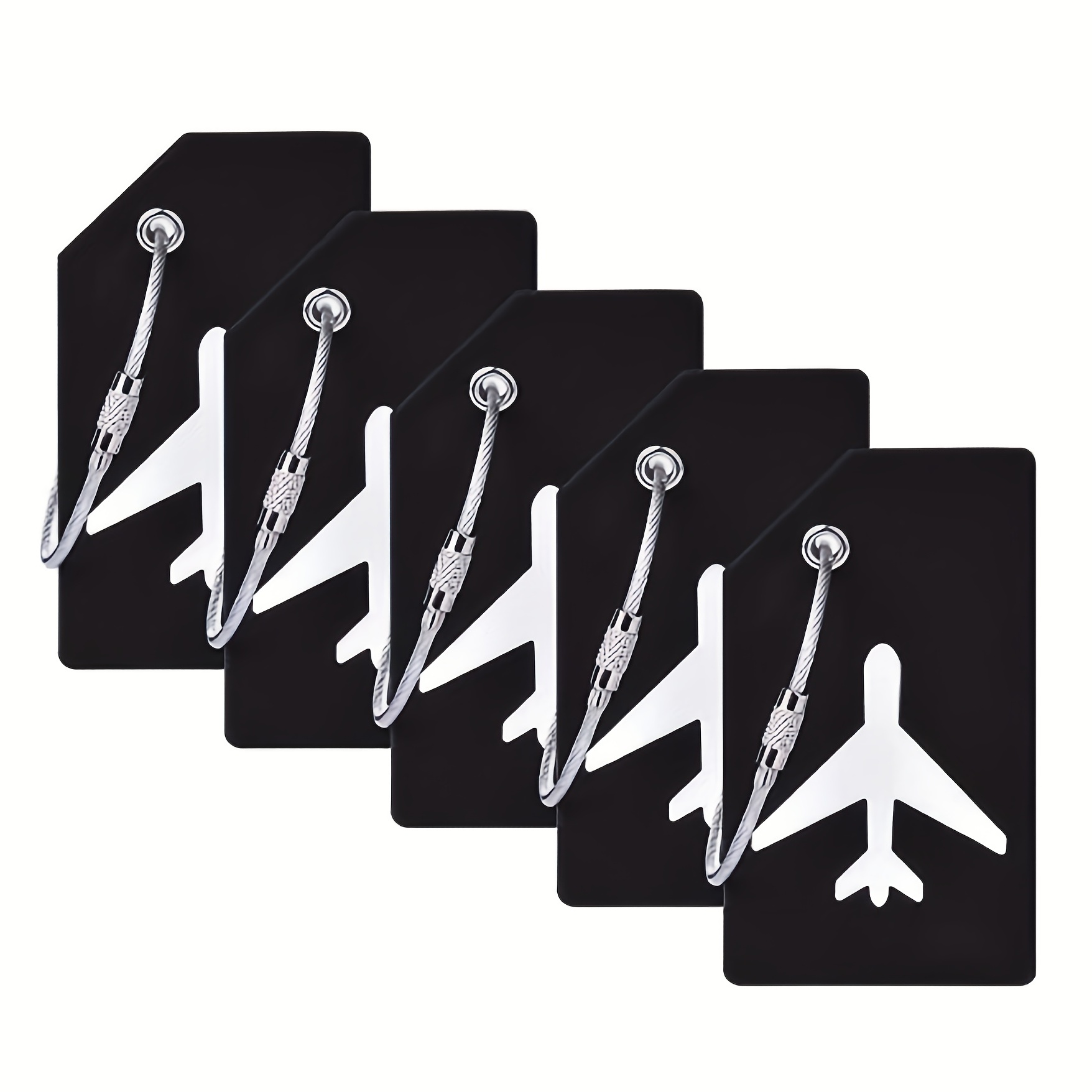 5pcs silicone luggage tag with name card perfect for quickly finding luggage details 7