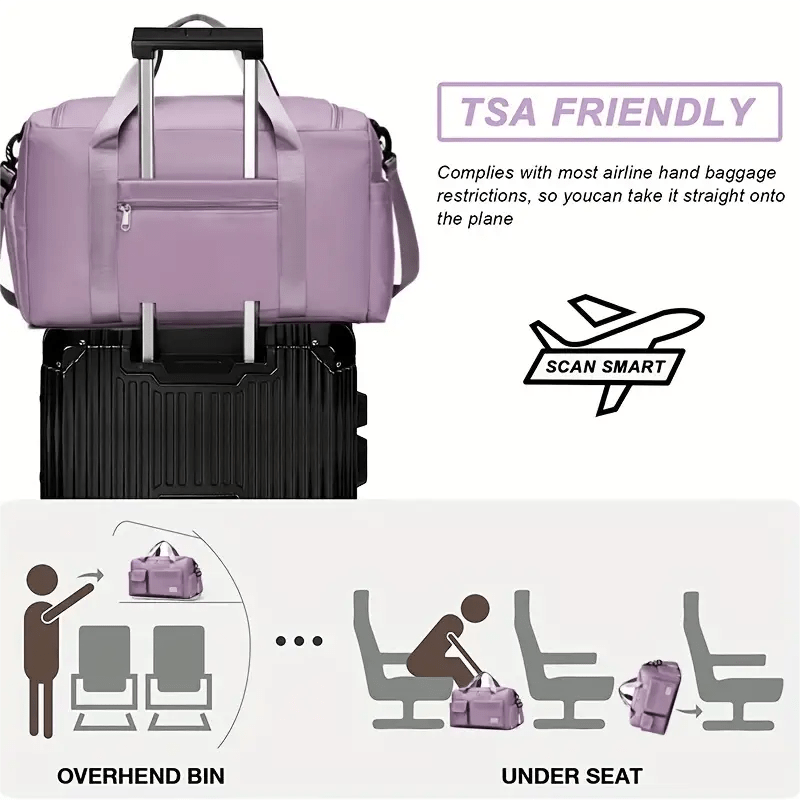 bag, solid color large capacity sports bag versatile travel luggage bag minimalist fitness bag details 1