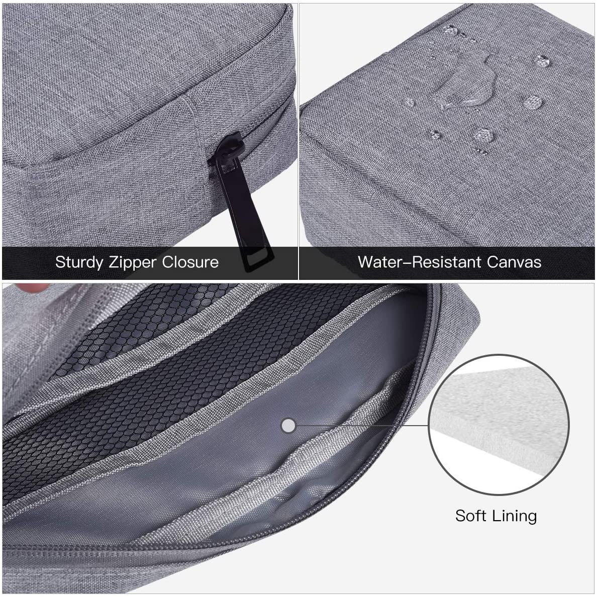 canvas storage bag cable cord organizer travel bag small electronics sd card power bank storage bag details 2