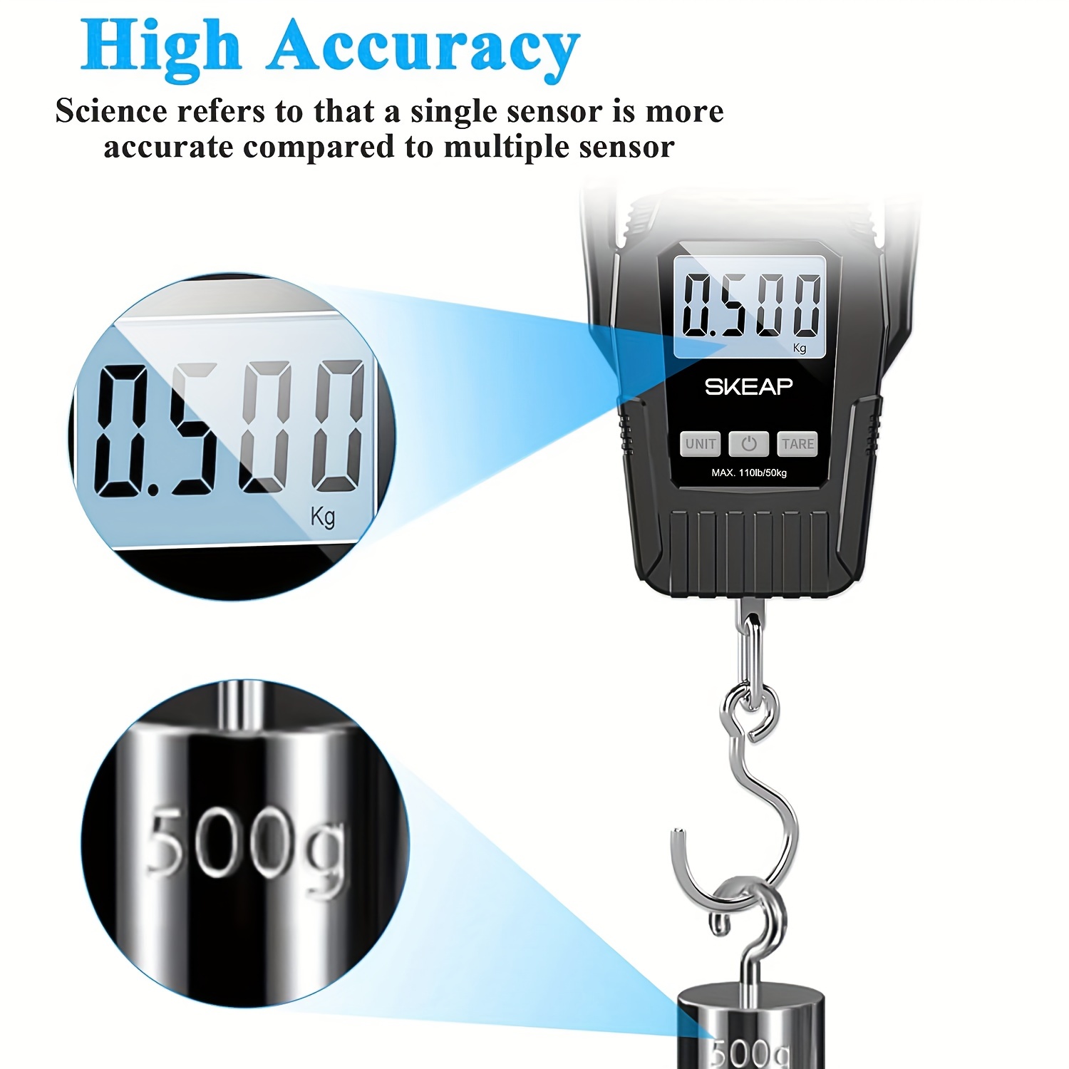 luggage scale, luggage scale upgrade large handle lcd display perfect for fishing travel luggage weighting details 6