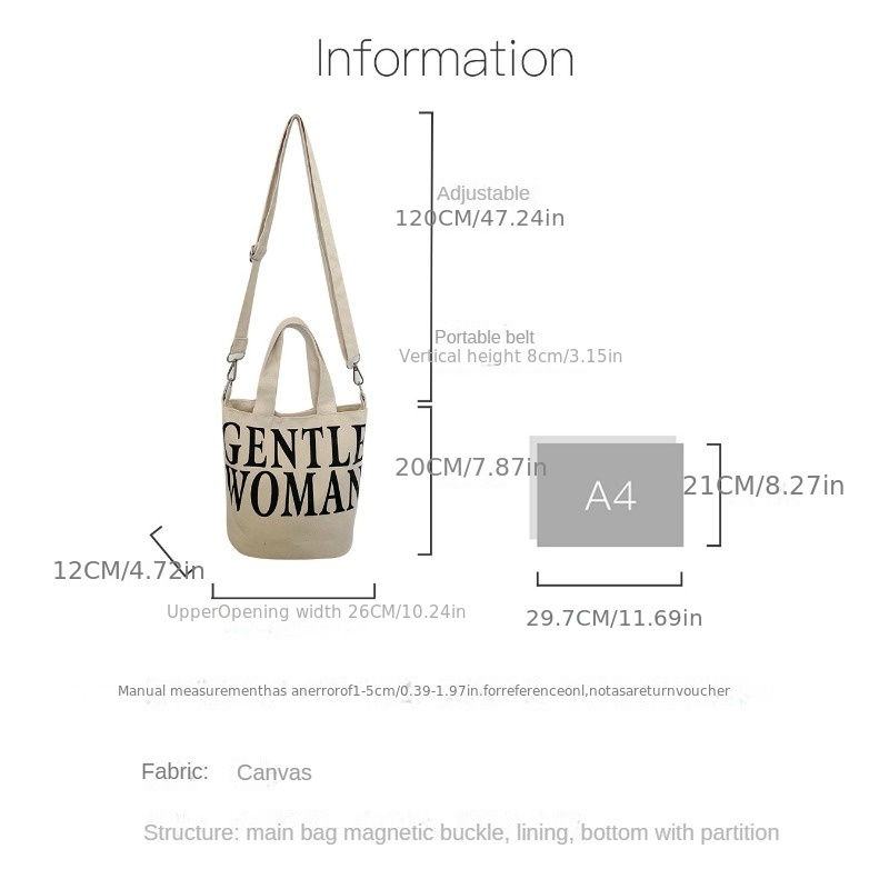 mini small bag mobile phone bag portable letter bag shoulder crossbody canvas bag commuter bag details 1