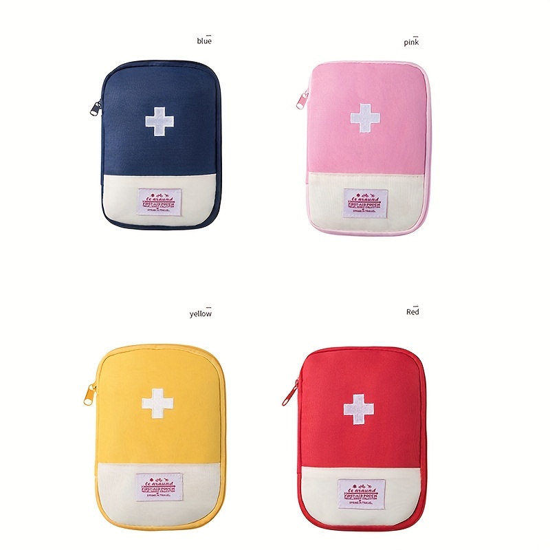 1pc embroidered detail medicine storage bag portable storage bag for outdoor mini zipper storage pouch details 2