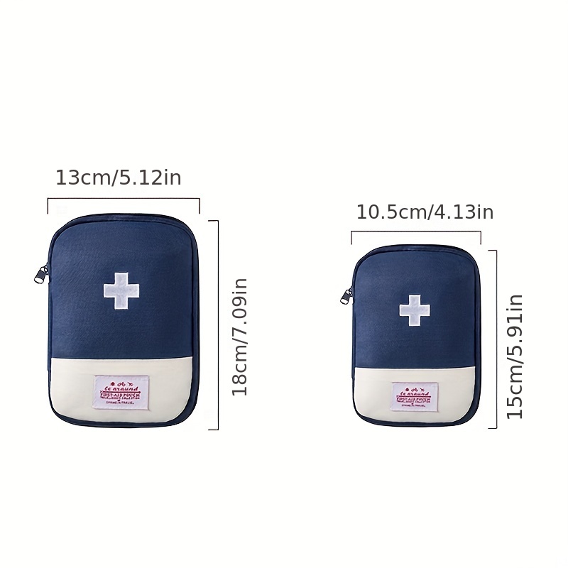 1pc embroidered detail medicine storage bag portable storage bag for outdoor mini zipper storage pouch details 4