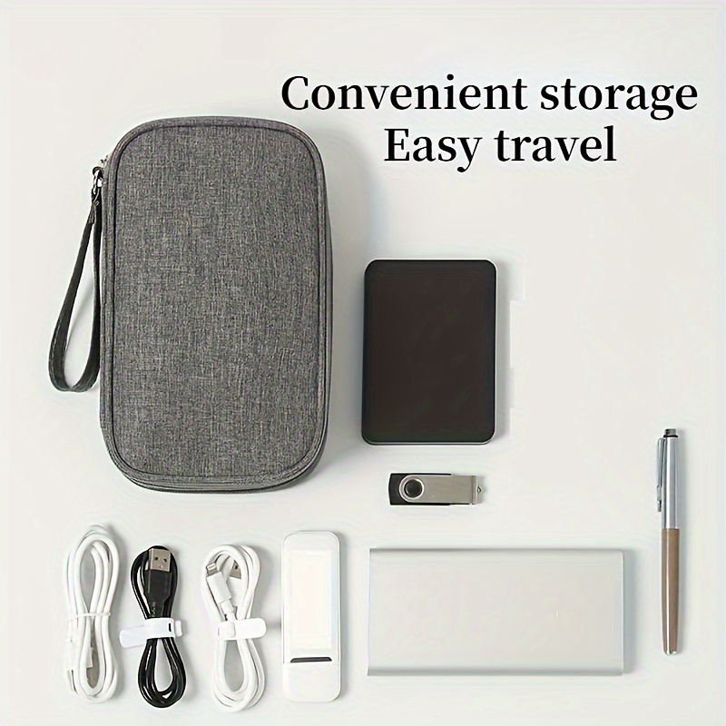 cable storage bag cable cord organizer travel bag small electronics sd card power bank storage bag details 0