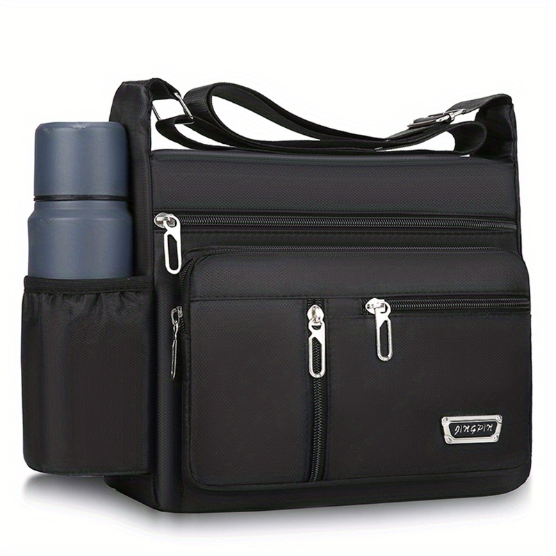 mens casual multifunctional crossbody bag large capacity tools storage bag shoulder bag travel bag details 5