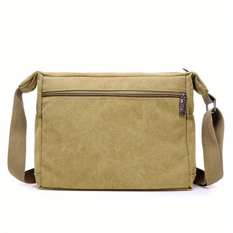 canvas messenger bag, mens canvas messenger bag with multiple pockets large capacity portable tool kit mens casual travel hiking crossbody bag outdoor shoulder bags details 5