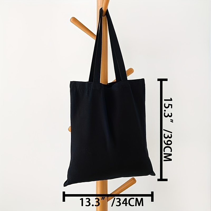 1pc women men handbags canvas tote bags reusable cotton grocery high capacity shopping bag details 0