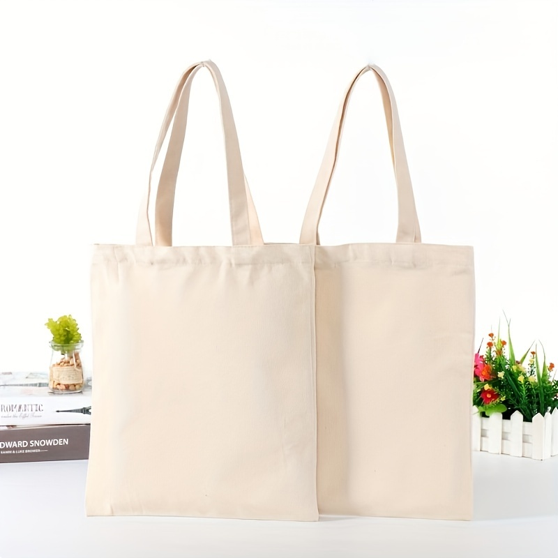 1pc women men handbags canvas tote bags reusable cotton grocery high capacity shopping bag details 3