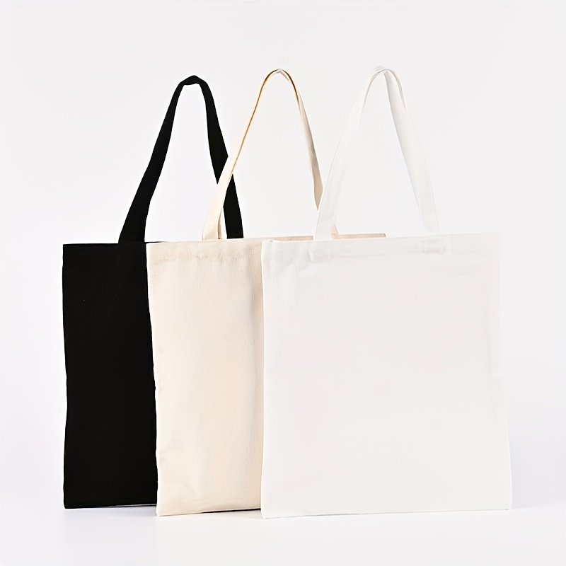 1pc women men handbags canvas tote bags reusable cotton grocery high capacity shopping bag details 8