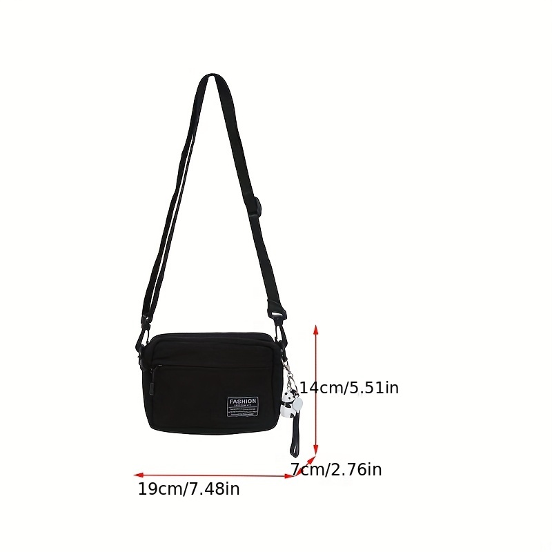 mens fashion casual canvas messenger bag with pendant details 4