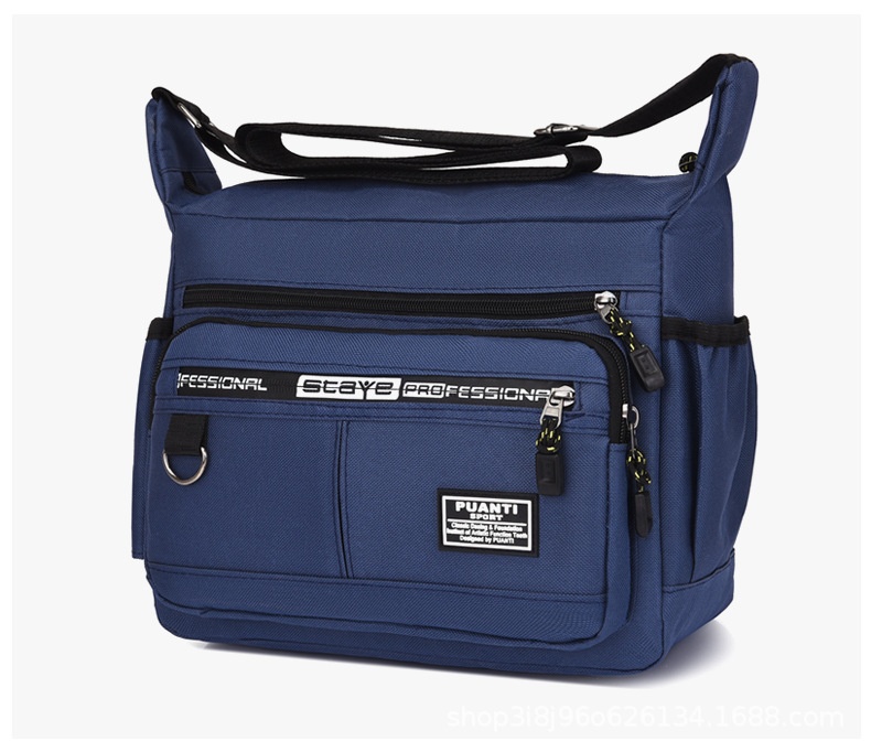 large capacity shoulder bag waterproof and wear resistant messenger bag multi pocket crossbody bag details 11