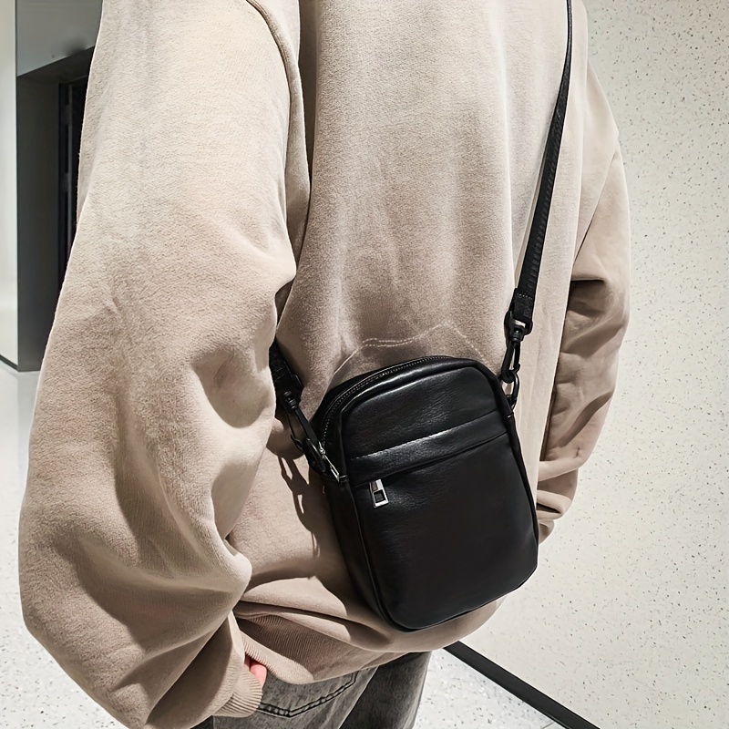 mini solid color square bag casual fashion shoulder bag mobile phone bag suitable for travel and outdoor activities details 0