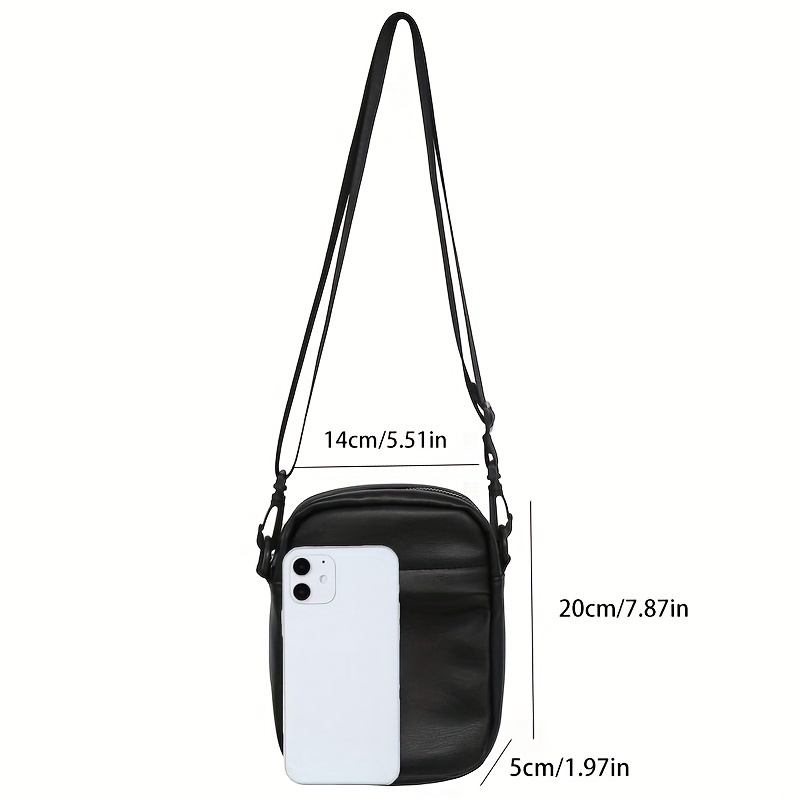 mini solid color square bag casual fashion shoulder bag mobile phone bag suitable for travel and outdoor activities details 2