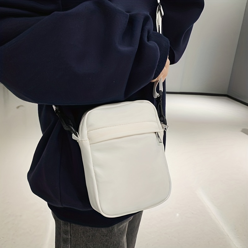 mini solid color square bag casual fashion shoulder bag mobile phone bag suitable for travel and outdoor activities details 5