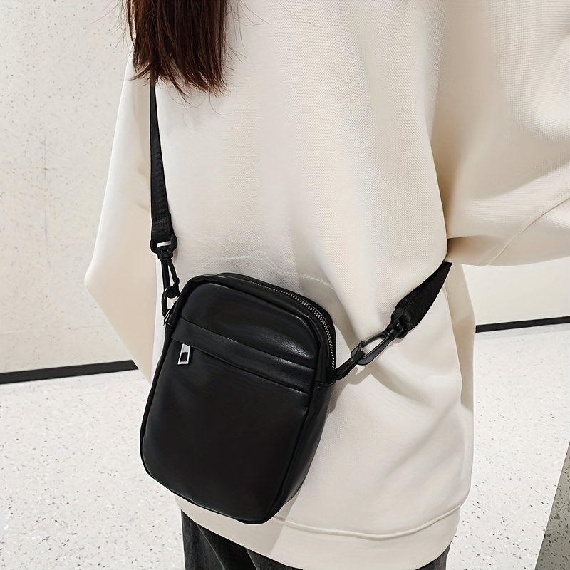 mini solid color square bag casual fashion shoulder bag mobile phone bag suitable for travel and outdoor activities details 7