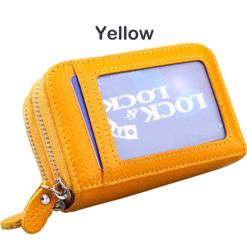 womens credit card wallet large capacity multi card case wallet with id window zipper card cases holder details 9