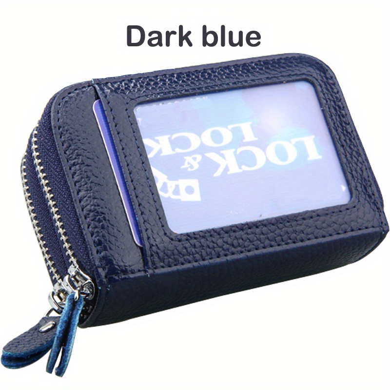 womens credit card wallet large capacity multi card case wallet with id window zipper card cases holder details 16