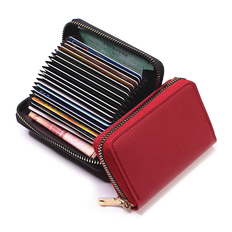 zipper around coin purse simple credit card holder with multi card slots versatile wallet details 0