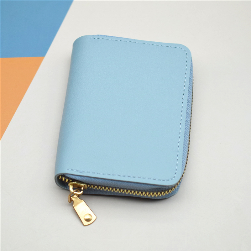 zipper around coin purse simple credit card holder with multi card slots versatile wallet details 3