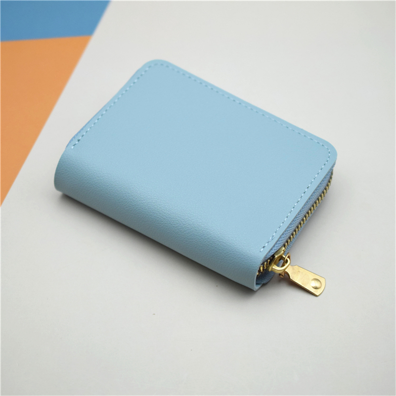 zipper around coin purse simple credit card holder with multi card slots versatile wallet details 5