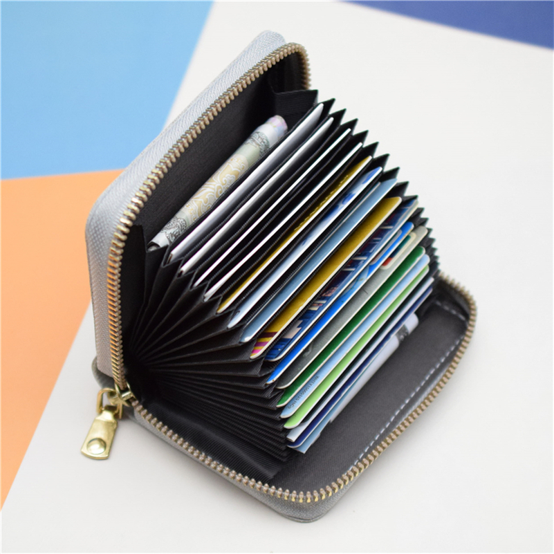 zipper around coin purse simple credit card holder with multi card slots versatile wallet details 8