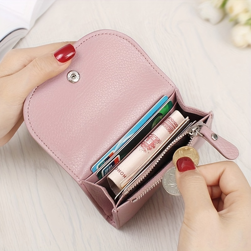 mini classic short wallet all match clutch coin purse portable credit card purse for women details 3