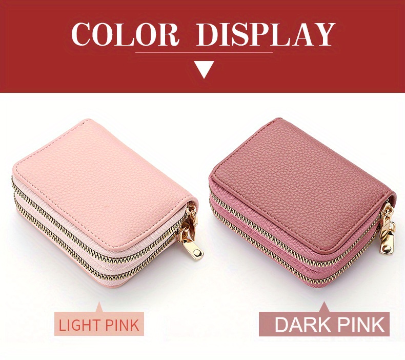 mini solid color card holder, mini solid color card holder zipper short wallet versatile clutch purse 3 35 1 57 4 53 details 2