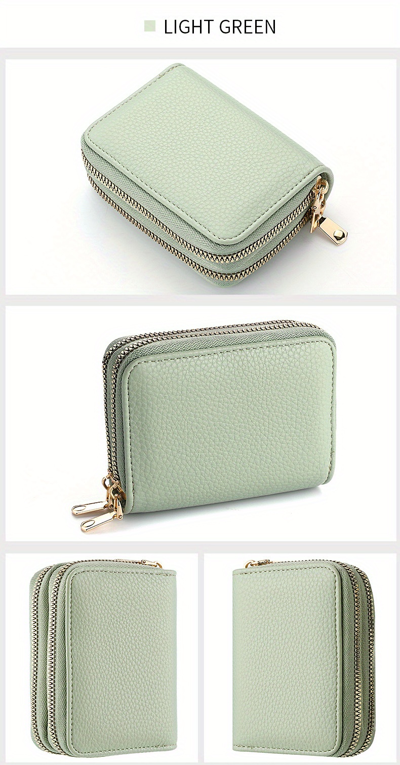 mini solid color card holder, mini solid color card holder zipper short wallet versatile clutch purse 3 35 1 57 4 53 details 10