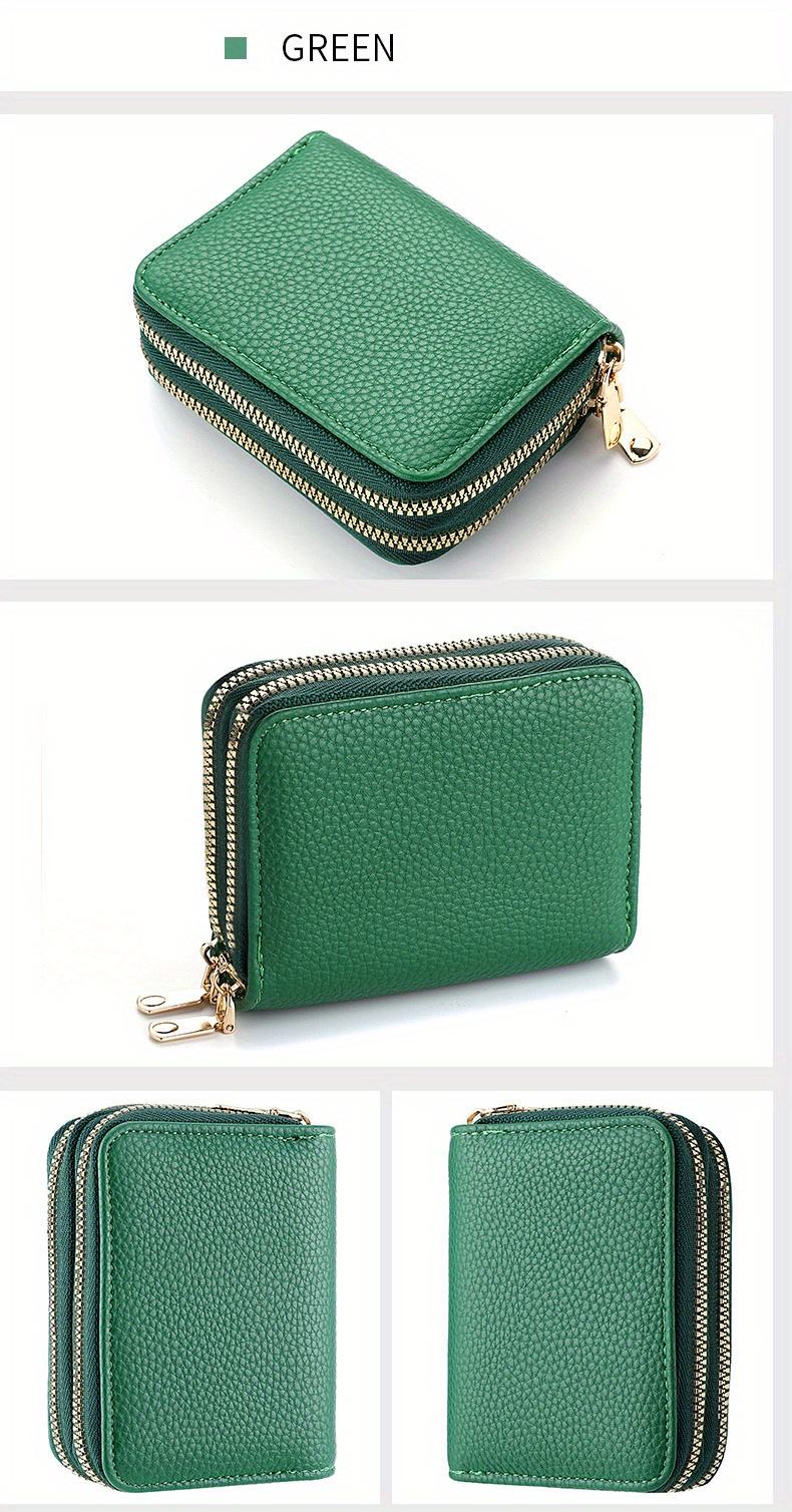 mini solid color card holder, mini solid color card holder zipper short wallet versatile clutch purse 3 35 1 57 4 53 details 11