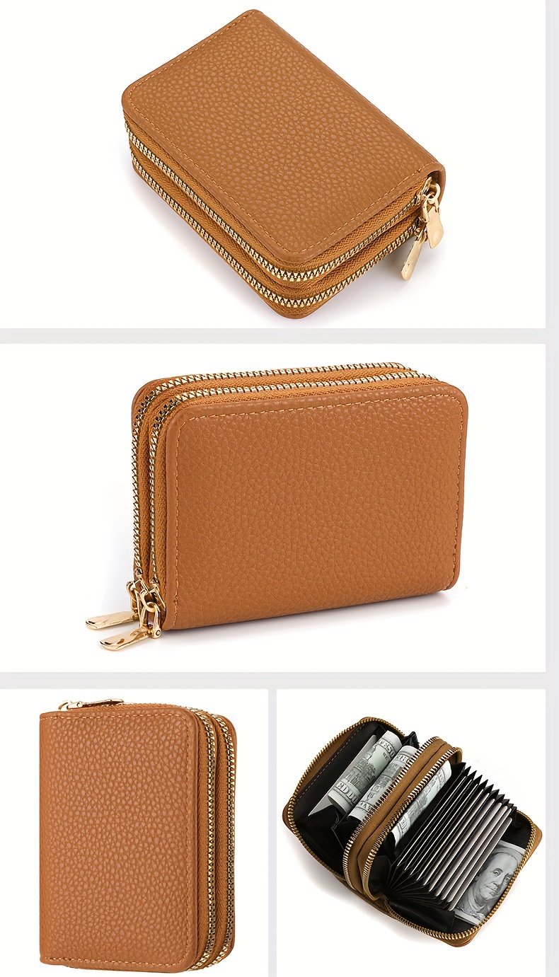 mini solid color card holder, mini solid color card holder zipper short wallet versatile clutch purse 3 35 1 57 4 53 details 13