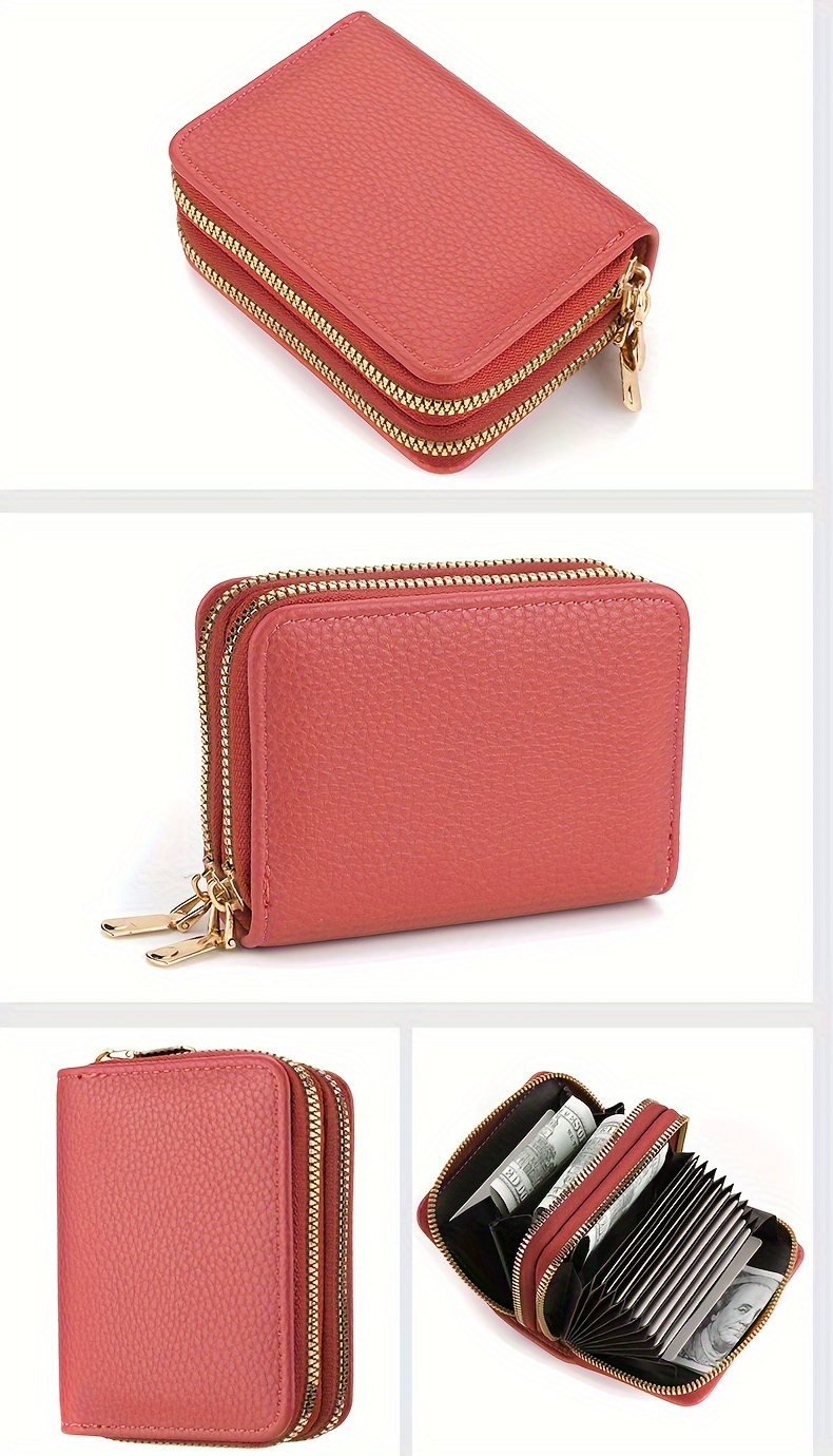 mini solid color card holder, mini solid color card holder zipper short wallet versatile clutch purse 3 35 1 57 4 53 details 14